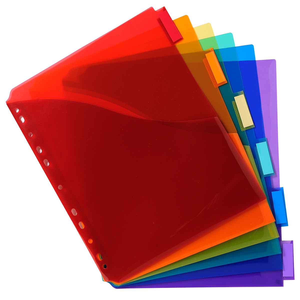 Exacompta Dividers 6 Part A4 Plus Assorted Translucent Pack of 10