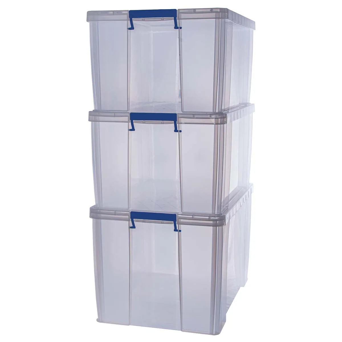 BANKERS BOX ProStore 2 x 70L 1 x 85L Clear Plastic Storage Boxes with Lids