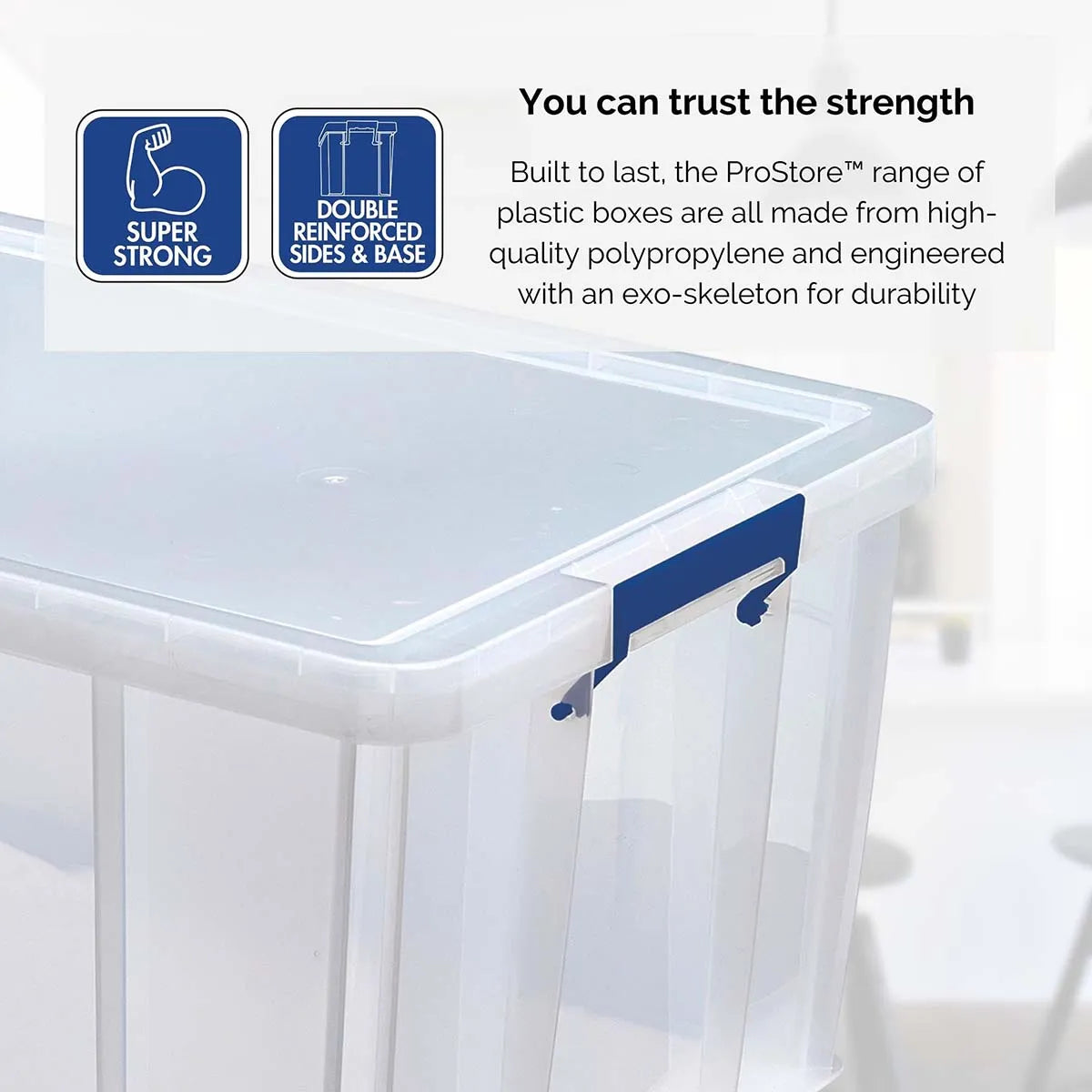 BANKERS BOX ProStore 2 x 70L 1 x 85L Clear Plastic Storage Boxes with Lids