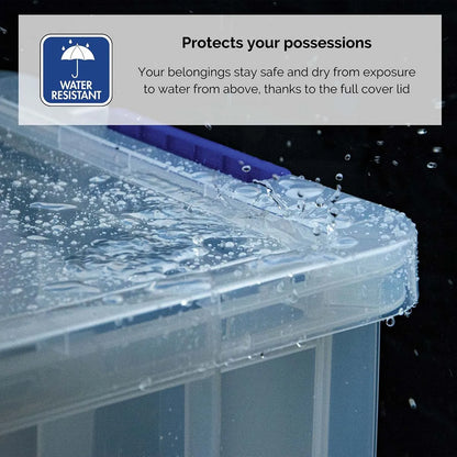 BANKERS BOX ProStore 2 x 70L 1 x 85L Clear Plastic Storage Boxes with Lids