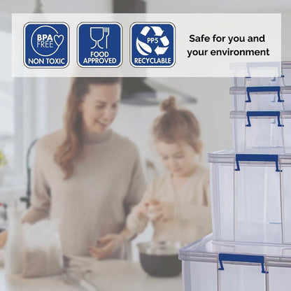 BANKERS BOX ProStore 2 x 70L 1 x 85L Clear Plastic Storage Boxes with Lids