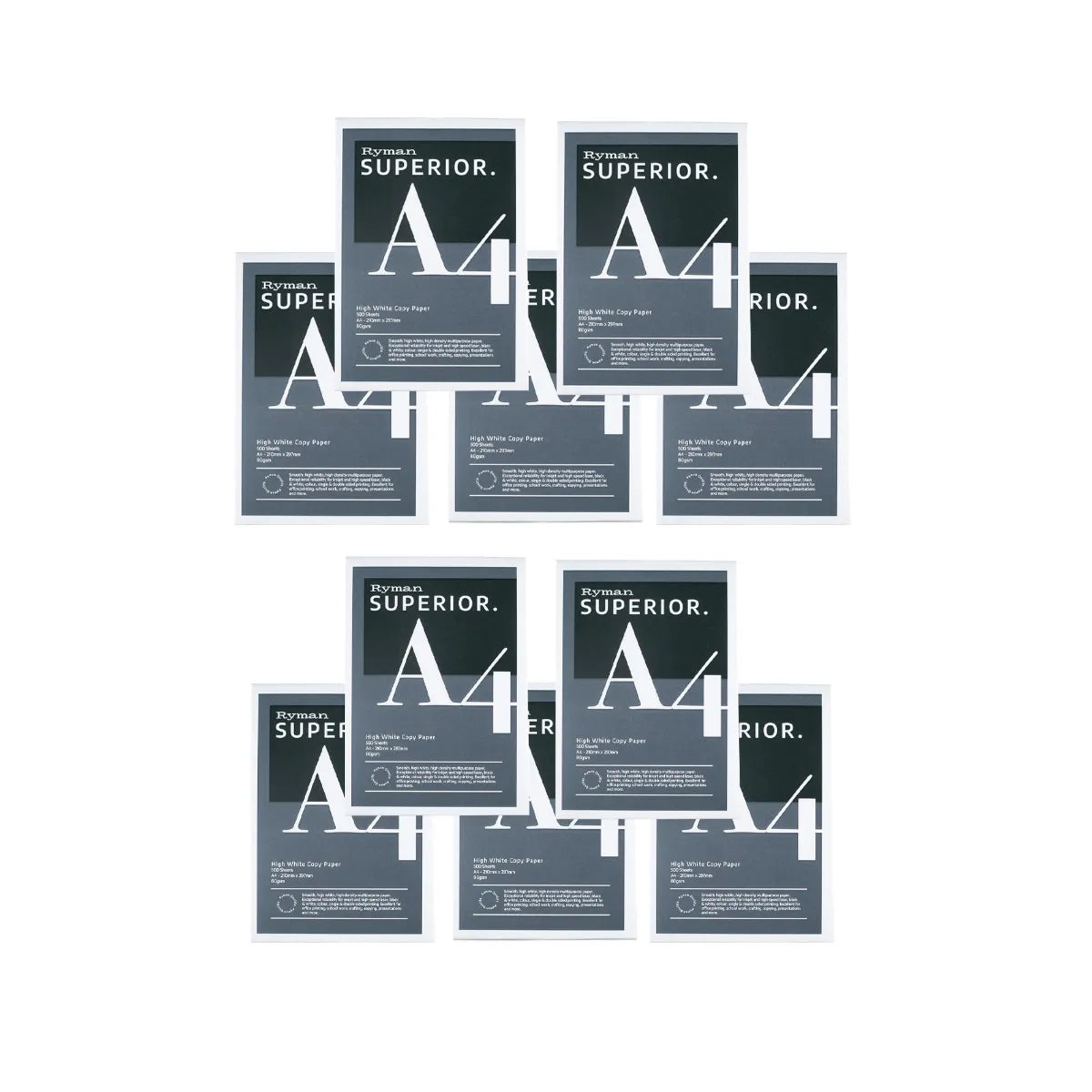Ryman Superior Copy Paper A4 80gsm Box of 10