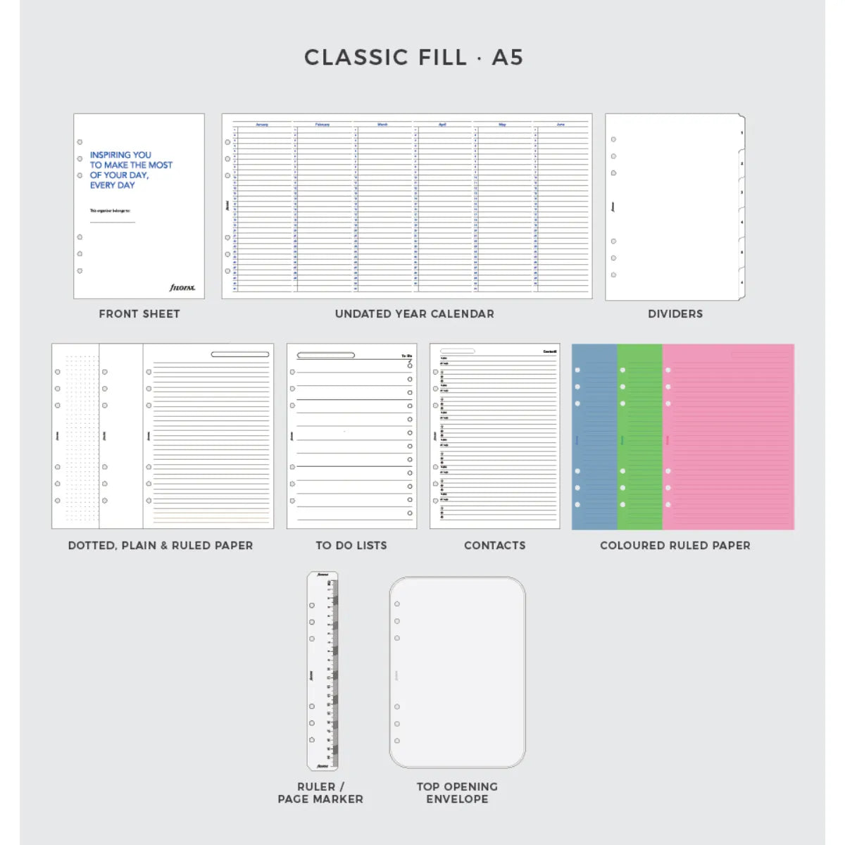Filofax Good Vibes A5 Organiser